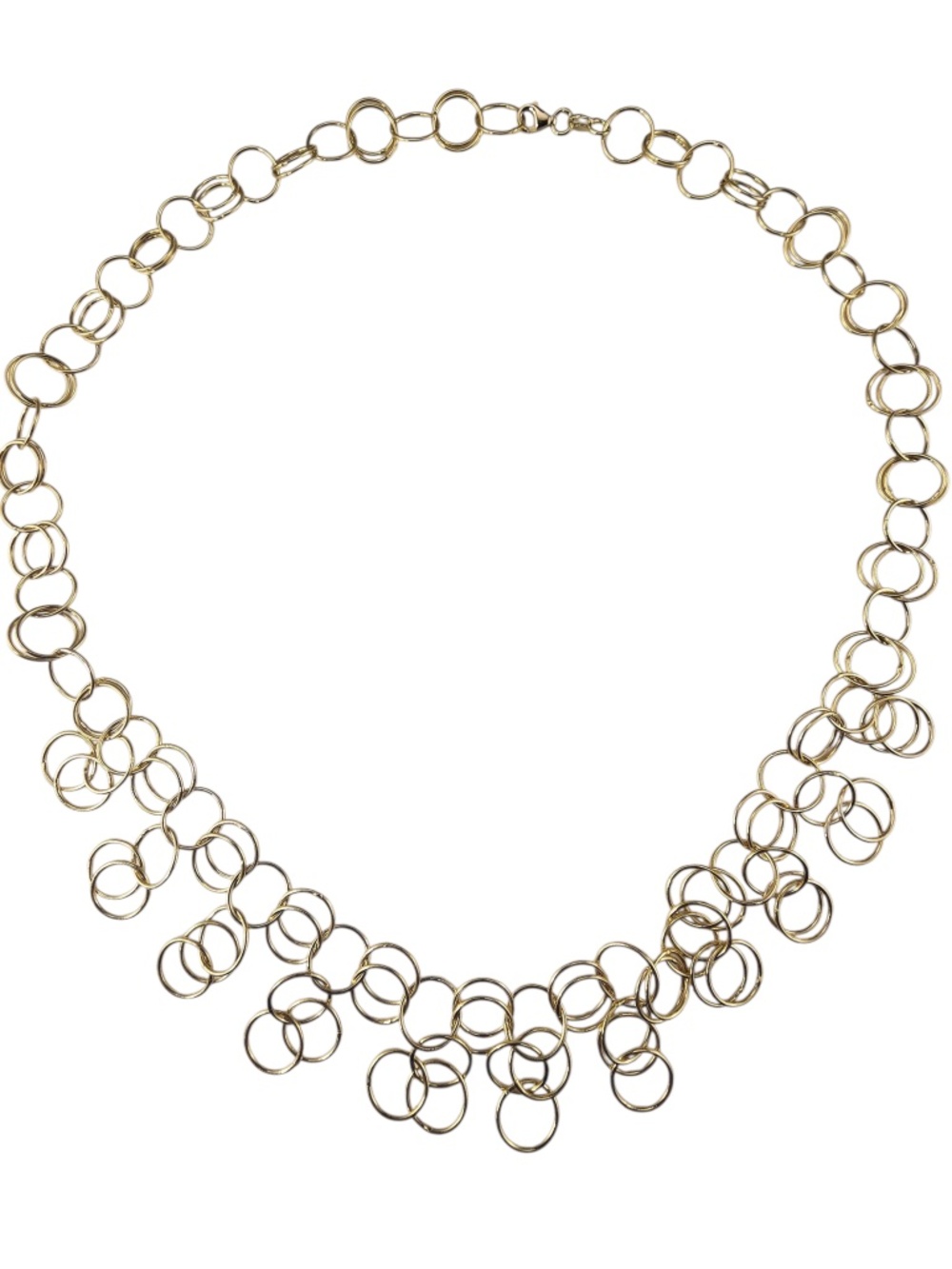 14K Yellow Gold Circle Link Necklace 21" #24651